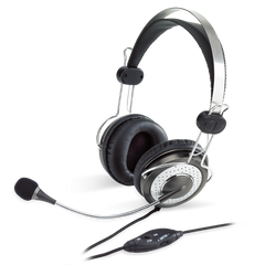 Genius HS-04SU Gaming Headset with Microphone – Noise Cancel, Adjustable Headband, In-line Volume/Mute, 3.5mm
