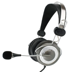 Genius HS-04SU Gaming Headset with Microphone – Noise Cancel, Adjustable Headband, In-line Volume/Mute, 3.5mm