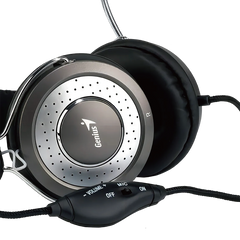 Genius HS-04SU Gaming Headset with Microphone – Noise Cancel, Adjustable Headband, In-line Volume/Mute, 3.5mm