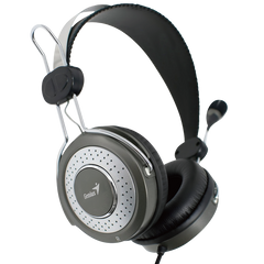Genius HS-04SU Gaming Headset with Microphone – Noise Cancel, Adjustable Headband, In-line Volume/Mute, 3.5mm