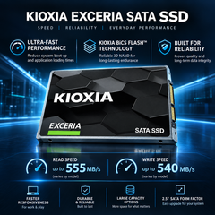 Kioxia EXCERIA SATA SSD 240GB/480GB/960 GB – 555MB/s Fast 2.5" TLC Upgrade for PC/Laptop