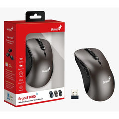 Genius Ergo 8100S Wireless Ergonomic Silent Mouse 2.4GHz 6-Button Adjustable DPI for PC Laptop Mac