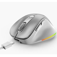 Genius Ergo 9000S Pro Wireless Bluetooth 5.0 2.4GHz Rechargeable Silent Mouse Mini 6-Button RGB for PC Laptop Mac