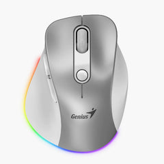 Genius Ergo 9000S Pro Wireless Bluetooth 5.0 2.4GHz Rechargeable Silent Mouse Mini 6-Button RGB for PC Laptop Mac