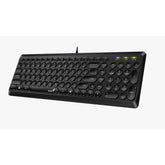 Genius SlimStar Q200 Slim Multimedia Keyboard AI Copilot Key, 12 FN Keys, Compact Ergonomic (Black)