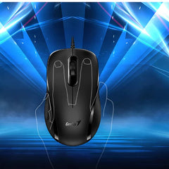 Genius DX-101 USB Wired Optical Mouse 1200 DPI USB Ergonomic 3-Button Black for PC/Laptop