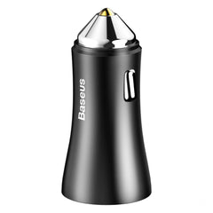 Baseus Dual USB Car Charger 5V/2.4A Fast Charging Adapter with Gold Contact & LED