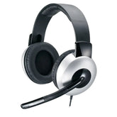 Genius HS-05A Wired Stereo Headset with Microphone – Full Size, Adjustable Headband, In-line Volume/Mute, 3.5mm