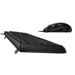 Genius USB Wired Keyboard & Mouse Combo with AI Copilot Key, USB, Full-Size, 1200 DPI, Black