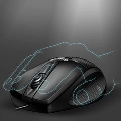 Genius DX-150X USB Wired Mouse | Ergonomic Wired Optical Mouse1200 DPI USB 3-Buttonfor PC/Laptop Red