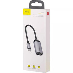 Baseus Enjoyment Series Type-C to VGA HUB Convertor Dark Gray to connect USB-C enabled smartphones, tablets, computers