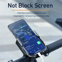 Baseus Armor Motorcycle Holder adjustable phone bike mount holder for handlebar and mirror - Black