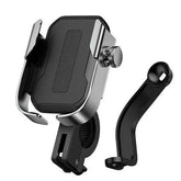 Baseus Armor Motorcycle Phone Holder adjustable phone bike mount holder - Silver