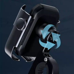 Baseus Armor Motorcycle Phone Holder adjustable phone bike mount holder - Silver