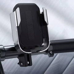 Baseus Armor Motorcycle Phone Holder adjustable phone bike mount holder - Silver