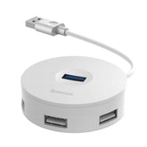 Baseus Round Box 4-in-1 USB-C HUB Adapter – USB3.0 + USB2.0 Ports, 5Gbps, 4TB Support