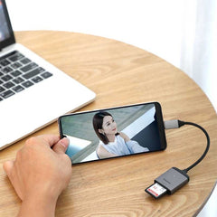 Baseus Enjoy Series USB-C to SD/TF Card Reader Hub (Dark Gray) 104MB/s High-Speed, 2TB Support