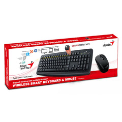 Genius KM-8100 Wireless Keyboard Mouse Combo 2.4GHz, 12 Multimedia Keys, Spill-Resistant Design