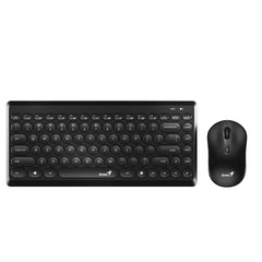 Genius Q8000 Wireless Keyboard Mouse Combo – Slim Round Keys, 2.4GHz, DPI Switch Optical Mouse