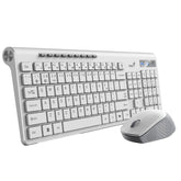 Genius SlimStar 8230 Wireless Keyboard & Mouse Combo – Bluetooth 5.3/2.4GHz, Multi-Device, Quiet Chocolate Keys