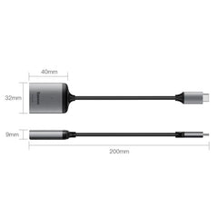 Baseus Enjoy Series USB-C to SD/TF Card Reader Hub (Dark Gray) 104MB/s High-Speed, 2TB Support