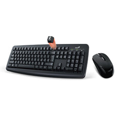 Genius KM-8100 Wireless Keyboard Mouse Combo 2.4GHz, 12 Multimedia Keys, Spill-Resistant Design