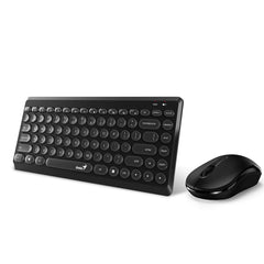 Genius Q8000 Wireless Keyboard Mouse Combo – Slim Round Keys, 2.4GHz, DPI Switch Optical Mouse