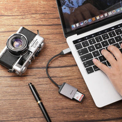 Baseus Enjoy Series USB-C to SD/TF Card Reader Hub (Dark Gray) 104MB/s High-Speed, 2TB Support
