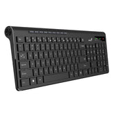 Genius SlimStar 7230 Wireless Keyboard 2.4GHz –Slim Chocolate Keys, AI Copilot, 9 Multimedia Hotkeys