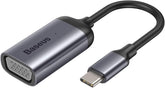 Baseus Enjoyment Series Type-C to VGA HUB Convertor Dark Gray to connect USB-C enabled smartphones, tablets, computers