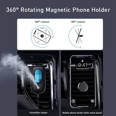 Baseus Car Mini Humidifier & Diffuser with LED Light | Mini Spaceship Car Magnetic Humidifier