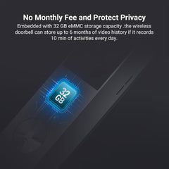EZVIZ EP3x Pro 2K Dual Lens Video Wireless Doorbell with Solar Panel Camera, 32GB, Person Detection