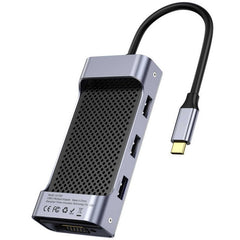 Baseus Square Desk Type-C Multi-Functional HUB (USB 3.0 x3, 4K HDMI, VGA, PD 87W, TF/SD Card Reader)