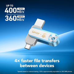 Lexar JumpDrive D500 128GB USB 3.2 Dual Drive Type-C AFA Edition 400MB/s