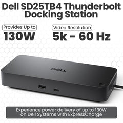 Dell Pro Thunderbolt 4 Smart Dock SD25TB4 130W Power Delivery 4x4K Ultra HD Multi Display Hub