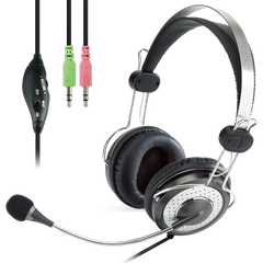 Genius HS-04SU Gaming Headset with Microphone – Noise Cancel, Adjustable Headband, In-line Volume/Mute, 3.5mm