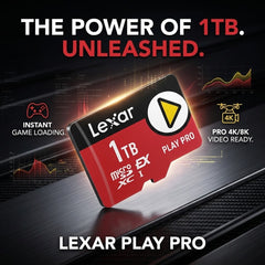 Lexar Play PRO 1TB micro SDXC Express Card UHS-I A2 V30 – 900MB/s Read, 600MB/s Write, 4K