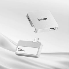 Lexar SL400 2 TB Professional Go Portable SSD with Hub Type-C (External Solid State Drive) Silver