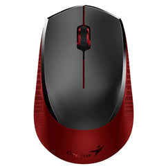 Genius NX-8000S Silent USB Wireless Mouse 2.4GHz 1200 DPI USB-Type-C Receiver Plug & Play– Black/Red