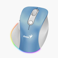 Genius Ergo 9000S Pro Wireless Bluetooth 5.0 2.4GHz Rechargeable Silent Mouse Mini 6-Button RGB for PC Laptop Mac