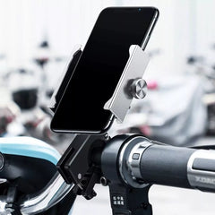 Baseus Phone Holder Knight Motorcycle Phone holder , 360-degree rotation, easy installation , Silver