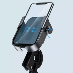 Baseus Armor Motorcycle Phone Holder adjustable phone bike mount holder  - Silver