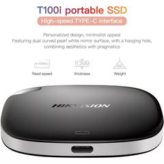 HIKVISION T100I 480GB/240GB Portable SSD USB 3.1 – Piano Black USB-C External Storage