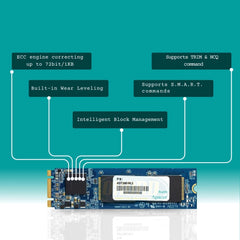 Apacer AST280 120GB M.2 SATA SSD 520MB/s 3D TLC Reliable Performance