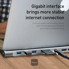 Baseus Enjoyment Series 11-in-1 60W USB-C Multifunction HUB – Dual 4K, VGA, Ethernet