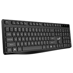 Genius Wireless Silent Keyboard Mouse KM-8206S –2.4GHz, Quiet Keys & Clicks,AI Copilot, USB Receiver