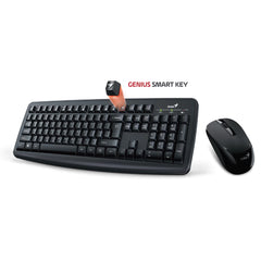Genius KM-8100 Wireless Keyboard Mouse Combo 2.4GHz, 12 Multimedia Keys, Spill-Resistant Design