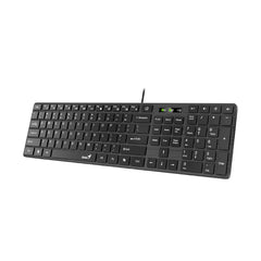 Genius SlimStar C126 Wired Keyboard Mouse Combo Slim Chocolate Keys, AI Copilot Key, 12 Multimedia FN Keys