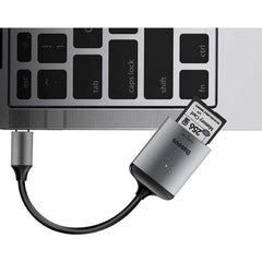 Baseus Enjoy Series USB-C to SD/TF Card Reader Hub (Dark Gray) 104MB/s High-Speed, 2TB Support