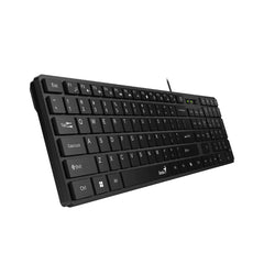 Genius SlimStar C126 Wired Keyboard Mouse Combo Slim Chocolate Keys, AI Copilot Key, 12 Multimedia FN Keys